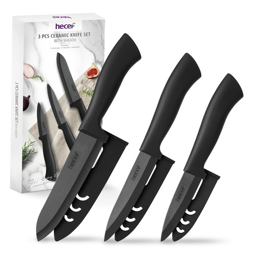 Hecef 3pcs ceramic knife - hecef®, set